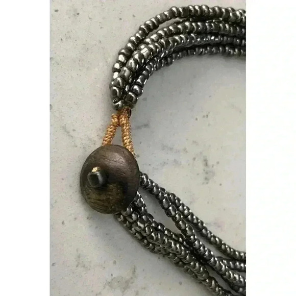 Vintage‎ Antiqued Silver Tone Necklace Retro Boho Chic Multi Strand - Picture 5 of 15